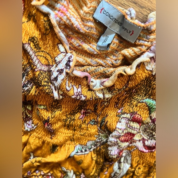 Anthropologie conditions apply sweetheart smocked boho fairy cottage small puff - Picture 9 of 11